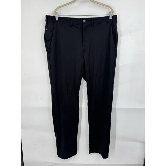 Lands End Traditional Fit Golf Pants Men 38/Tall Black Sports Straight Leg - Picture 1 of 10